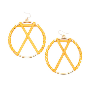 "Destin" Leather Hoop Earrings